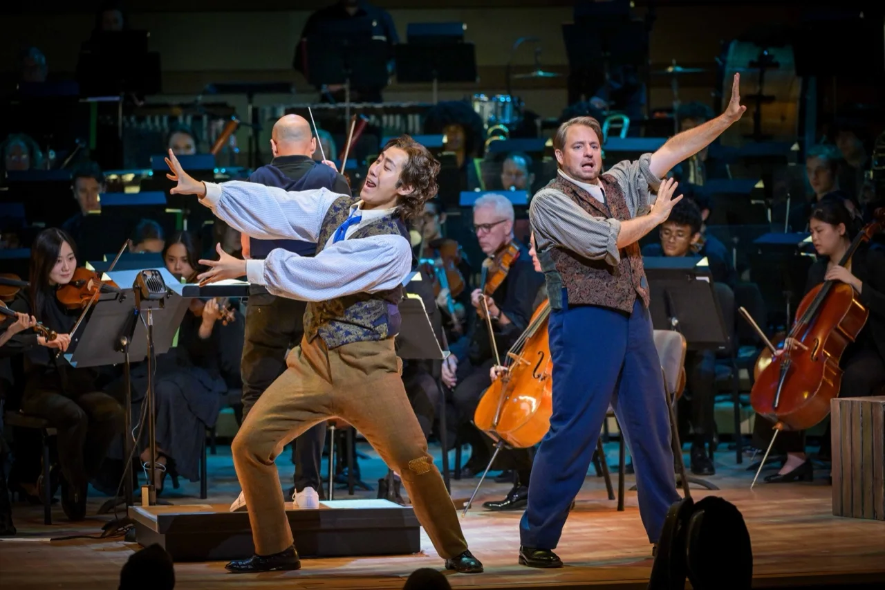 Yichen Xue in La Bohème · Puccini · Aspen Music Festival · As Marcello, with Matthew Polenzani — 2025 season.